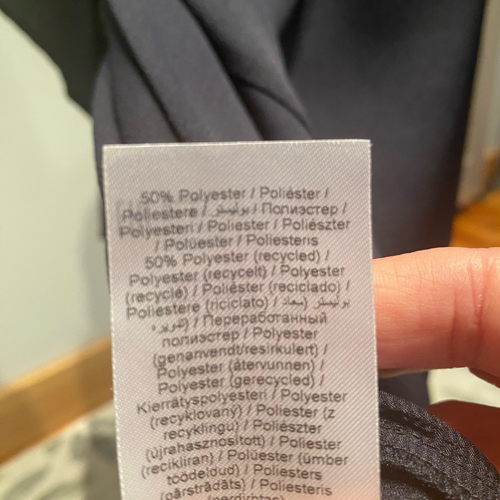 Soaked in Luxury Navy Long Sleeve Wrap Dress (Small) - Picture 11 of 12